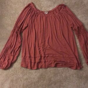 Salmon long sleeve shirt